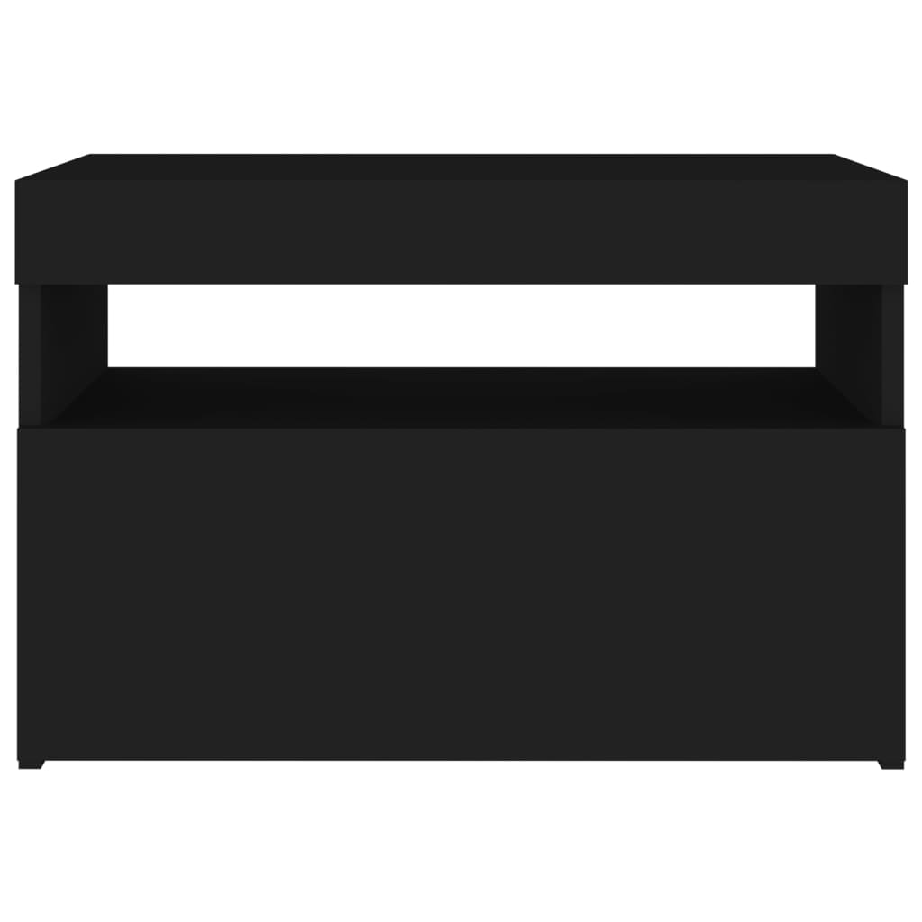 vidaXL Mobile Porta TV con Luci LED Nero 60x35x40 cm