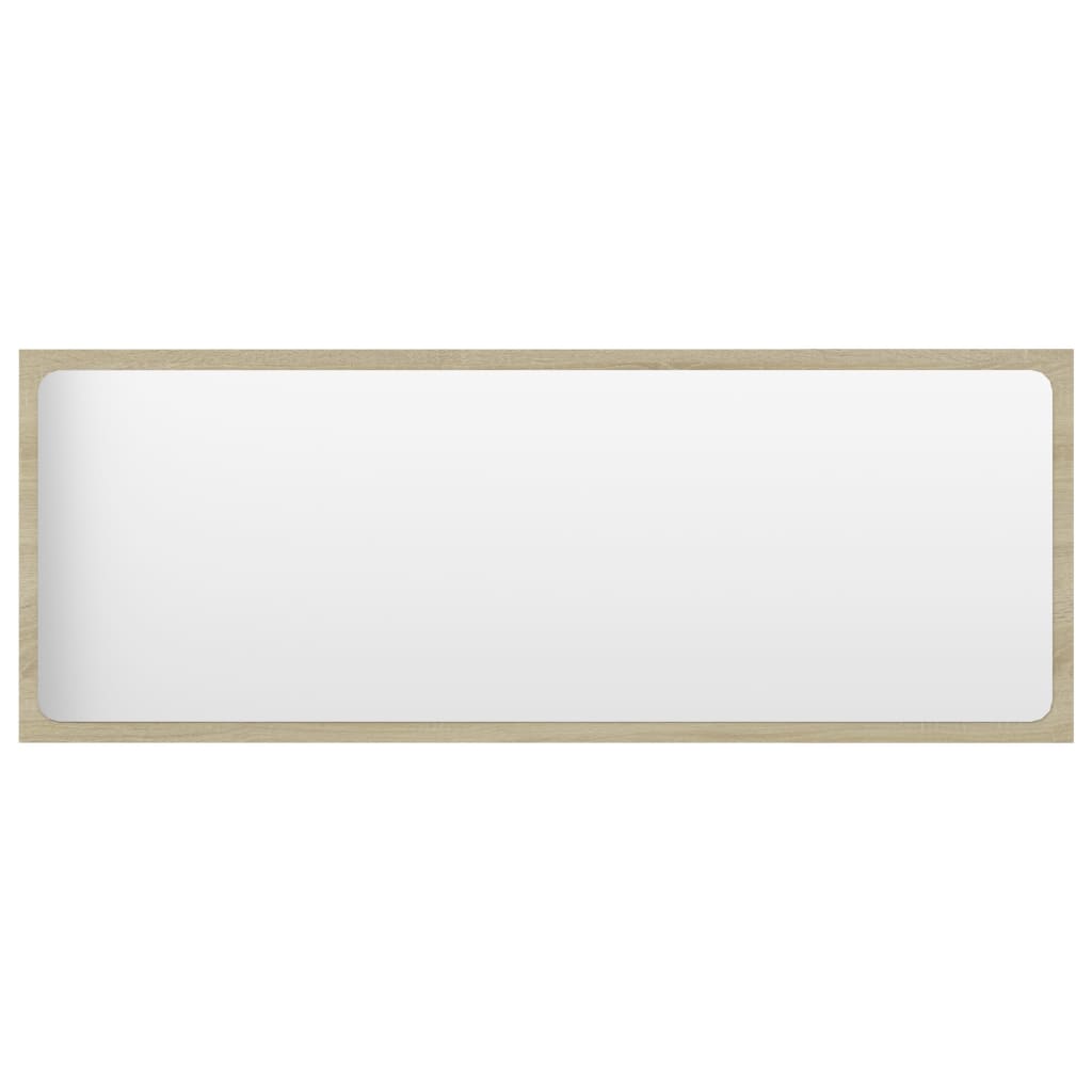 vidaXL Specchio da Bagno Rovere Sonoma 100x1,5x37 cm Legno Multistrato