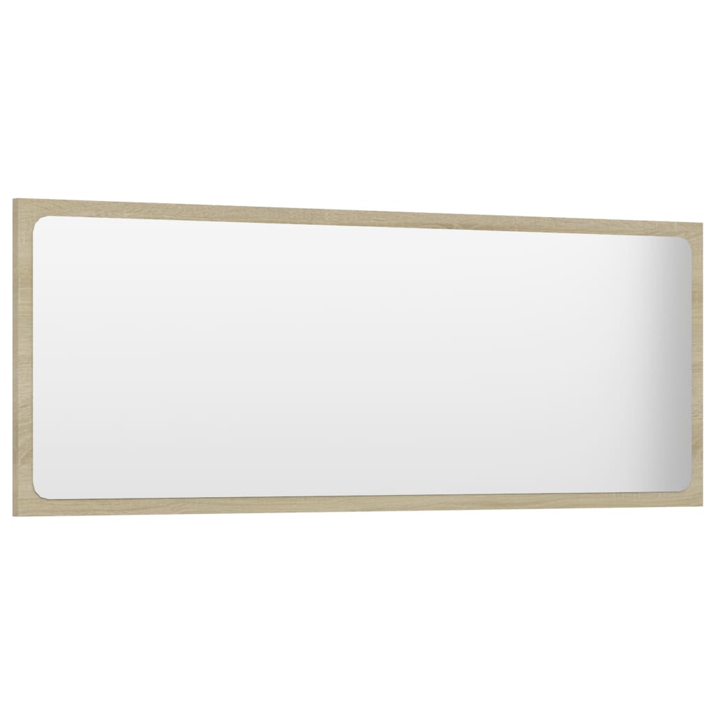 vidaXL Specchio da Bagno Rovere Sonoma 100x1,5x37 cm Legno Multistrato
