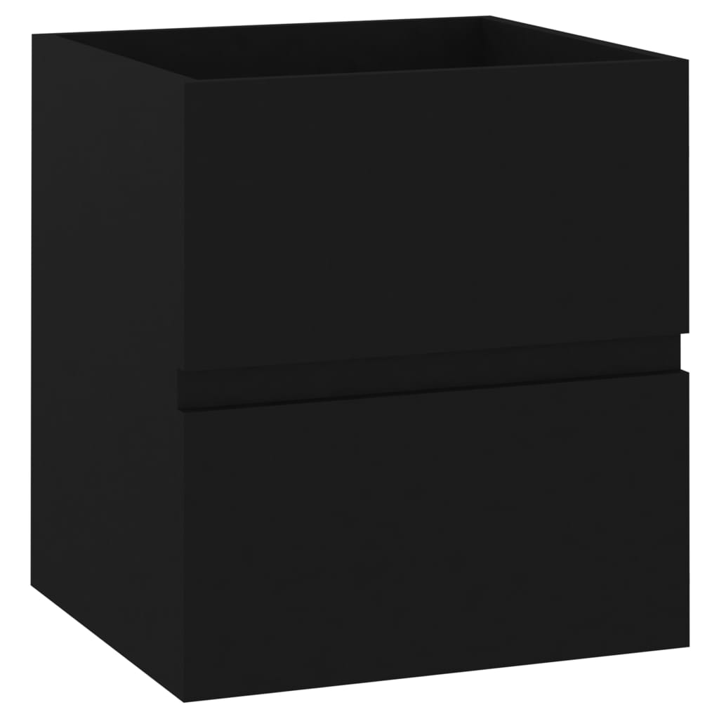 vidaXL Mobile Lavabo Nero 41x38,5x45 cm in Legno Multistrato