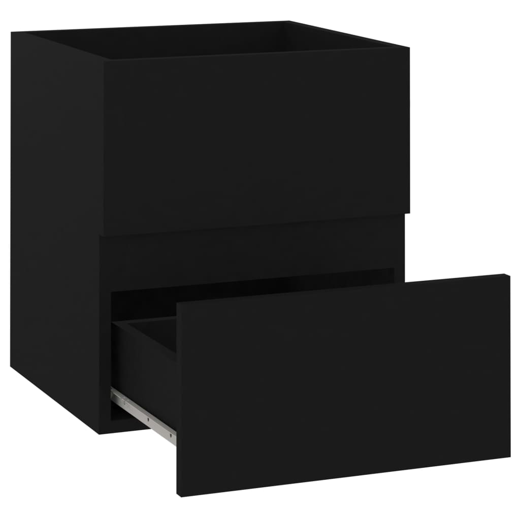 vidaXL Mobile Lavabo Nero 41x38,5x45 cm in Legno Multistrato