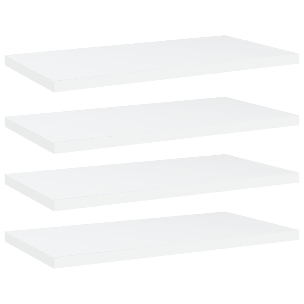 vidaXL Ripiani per Libreria 4pz Bianchi 40x20x1,5 cm Legno Multistrato