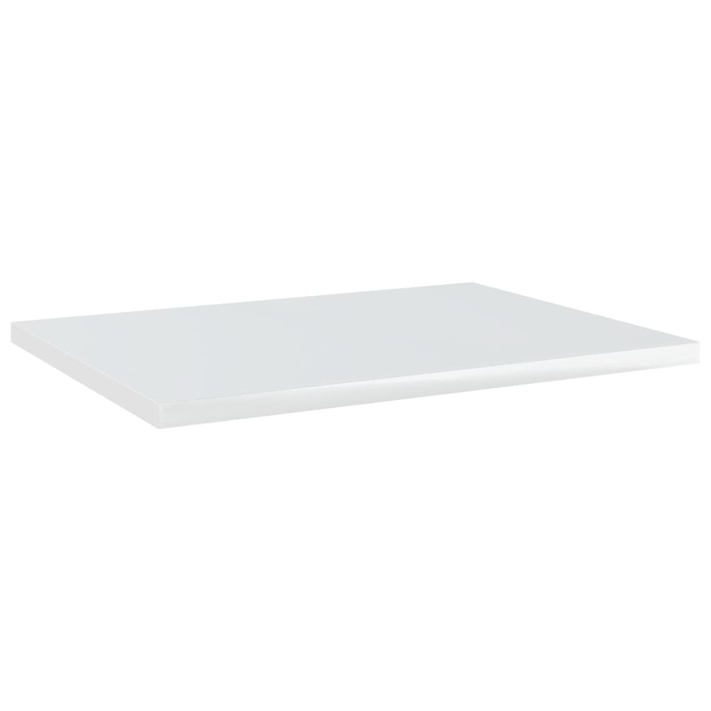 vidaXL Ripiani per Libreria 8pz Bianco Lucido 40x30x1,5cm Multistrato
