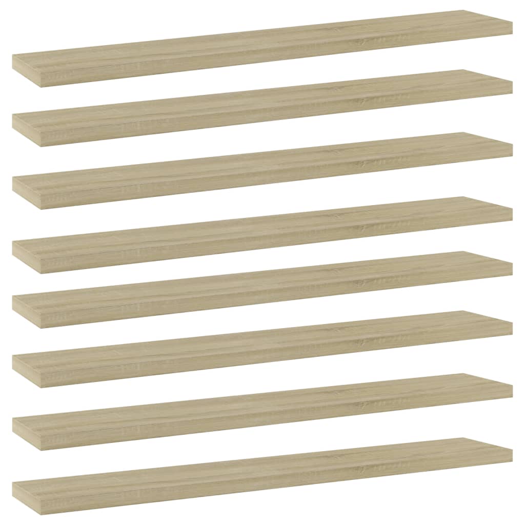 vidaXL Ripiani per Libreria 8pz Rovere Sonoma 60x10x1,5cm Multistrato
