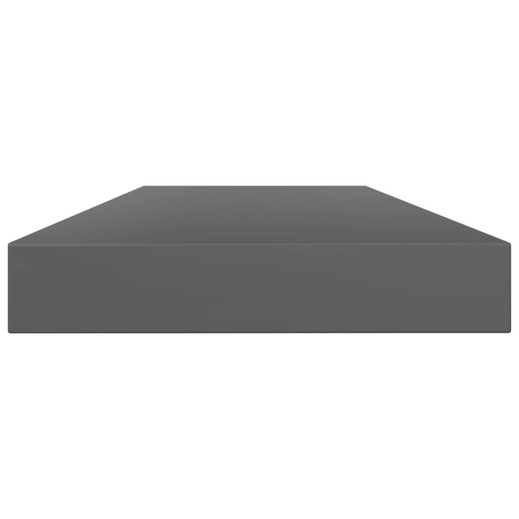 vidaXL Ripiani per Libreria 4pz Grigio Lucido 80x10x1,5cm Multistrato