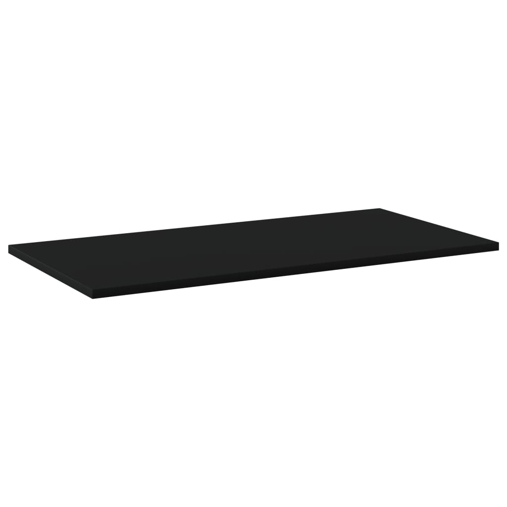vidaXL Ripiani per Libreria 4pz Neri 80x40x1,5cm in Legno Multistrato