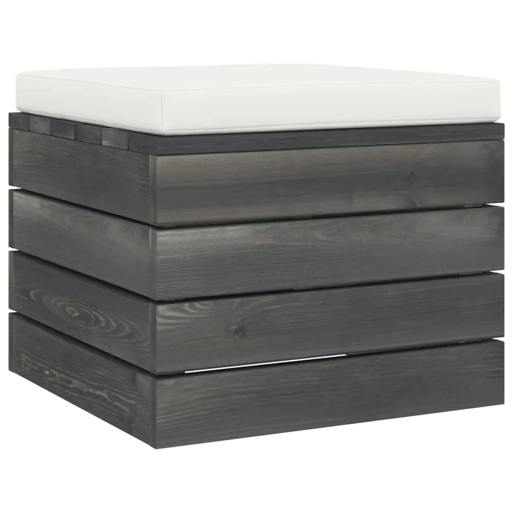vidaXL Pouf da Giardino su Pallet con Cuscino in Legno di Pino VIDAXL