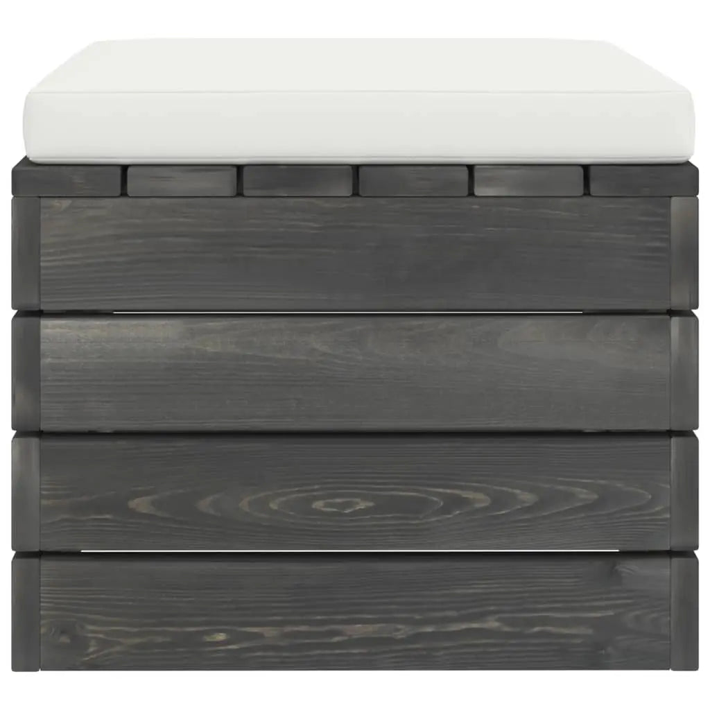 vidaXL Pouf da Giardino su Pallet con Cuscino in Legno di Pino VIDAXL