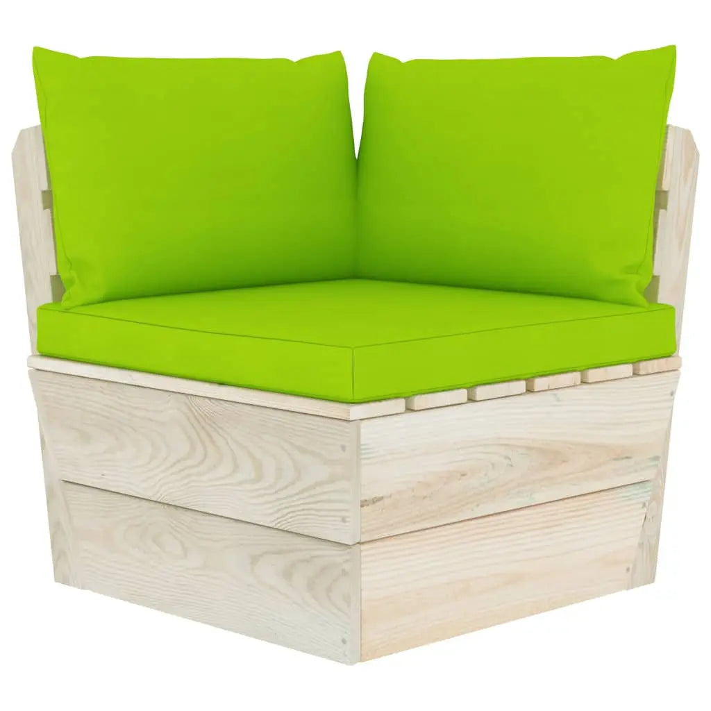 vidaXL Set Divani da Giardino su Pallet 5 pz con Cuscini Legno Abete VIDAXL