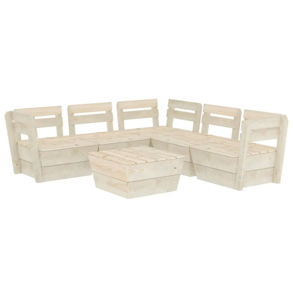 vidaXL Set Divani da Giardino su Pallet 6 pz in Legno Abete Impregnato VIDAXL