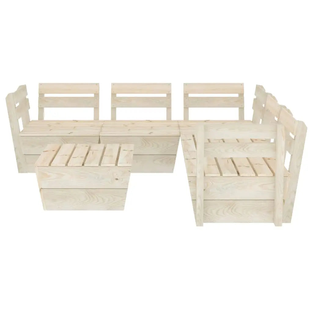 vidaXL Set Divani da Giardino su Pallet 6 pz in Legno Abete Impregnato VIDAXL