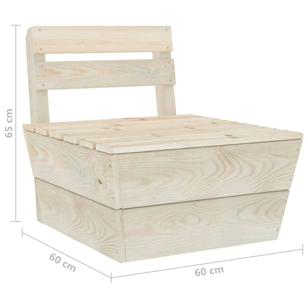 vidaXL Set Divani da Giardino su Pallet 8 pz in Legno Abete Impregnato VIDAXL