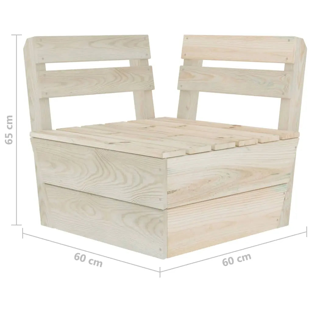 vidaXL Set Divani da Giardino su Pallet 8 pz in Legno Abete Impregnato VIDAXL