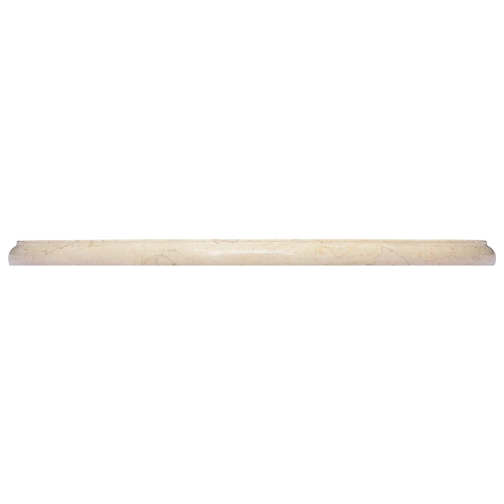 vidaXL Piano per Tavolo Crema Ø50x2,5 cm in Marmo