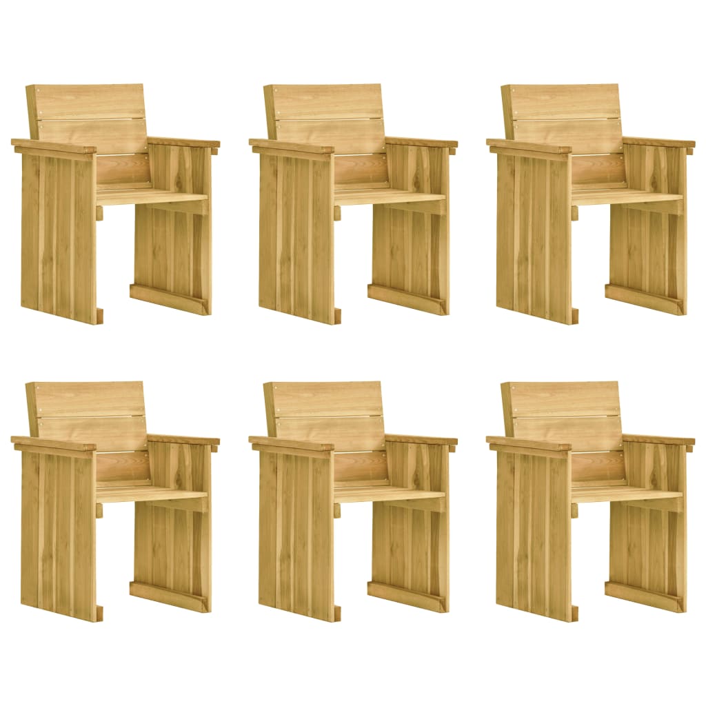 vidaXL Set da Pranzo per Giardino con Cuscini 7pz in Pino Impregnato