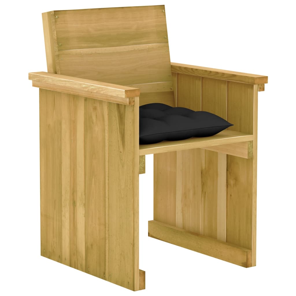 vidaXL Set da Pranzo per Giardino con Cuscini 7pz in Pino Impregnato