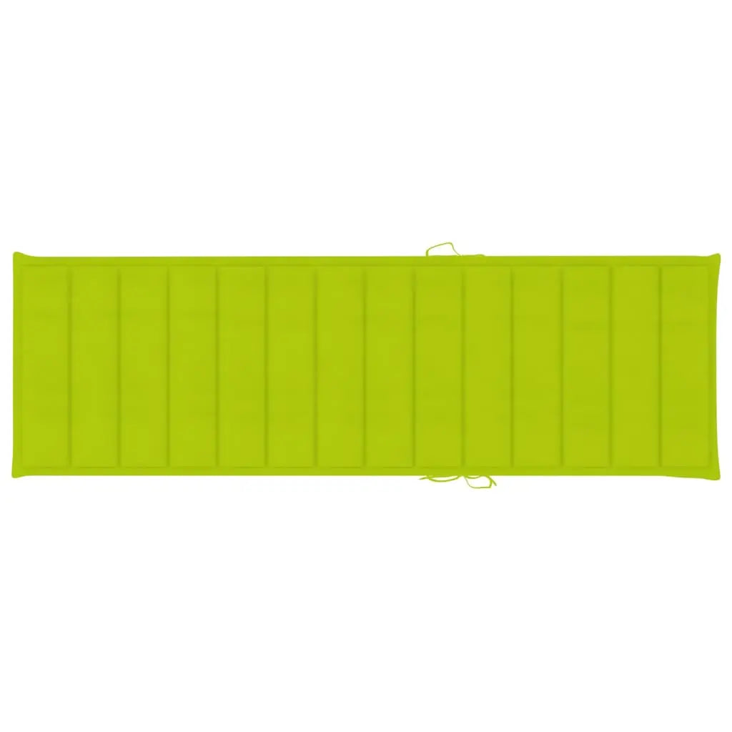 vidaXL Lettino da Giardino con Cuscino Verde Chiaro in Pino Impregnato VIDAXL