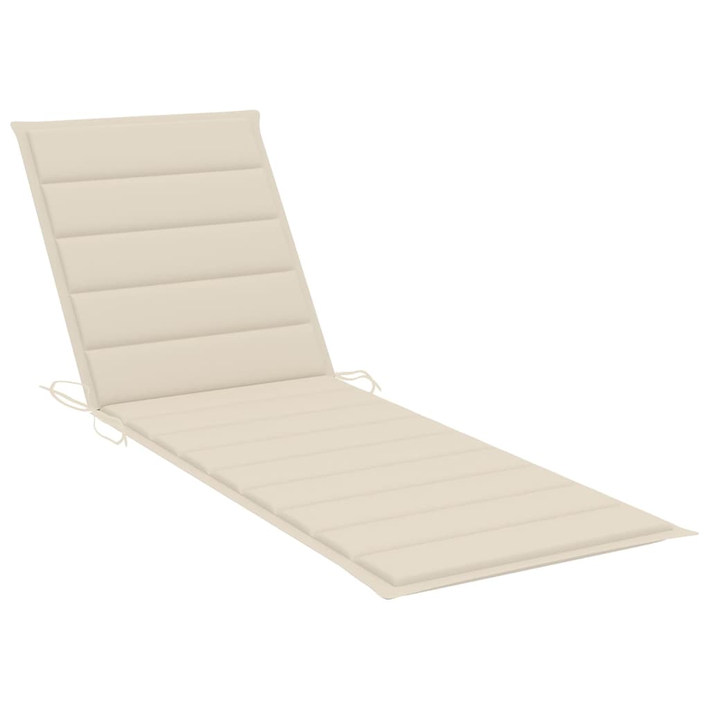vidaXL Lettino da Giardino con Cuscino Crema Legno Pino Impregnato