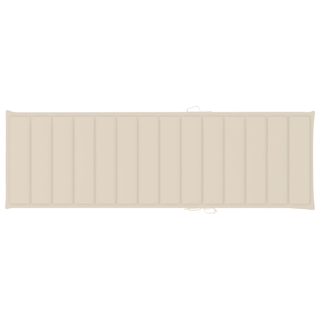 vidaXL Lettino da Giardino con Cuscino Crema Legno Pino Impregnato