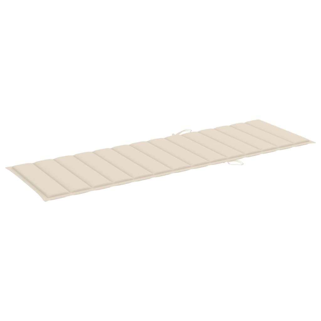 vidaXL Lettino da Giardino con Cuscino Crema Legno Pino Impregnato