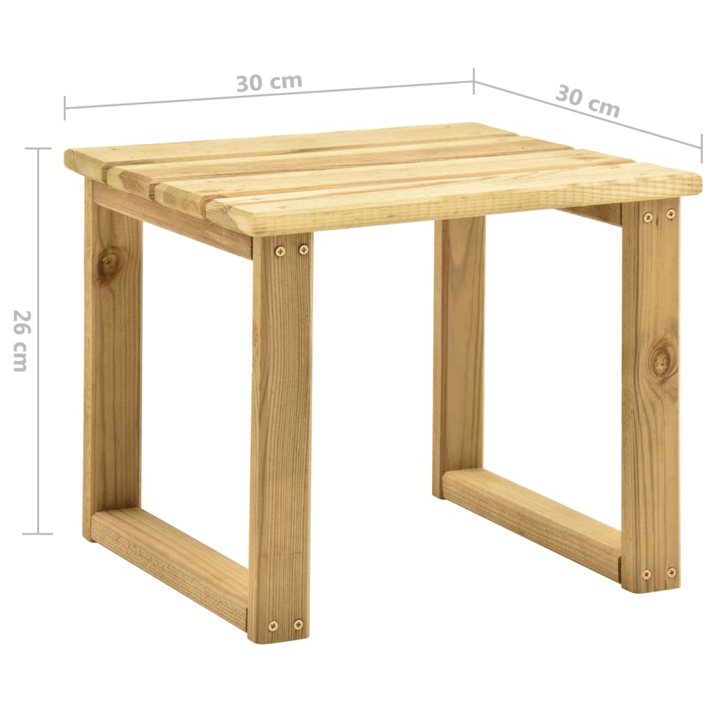vidaXL Lettino da Giardino con Tavolino Cuscino Legno Pino Impregnato