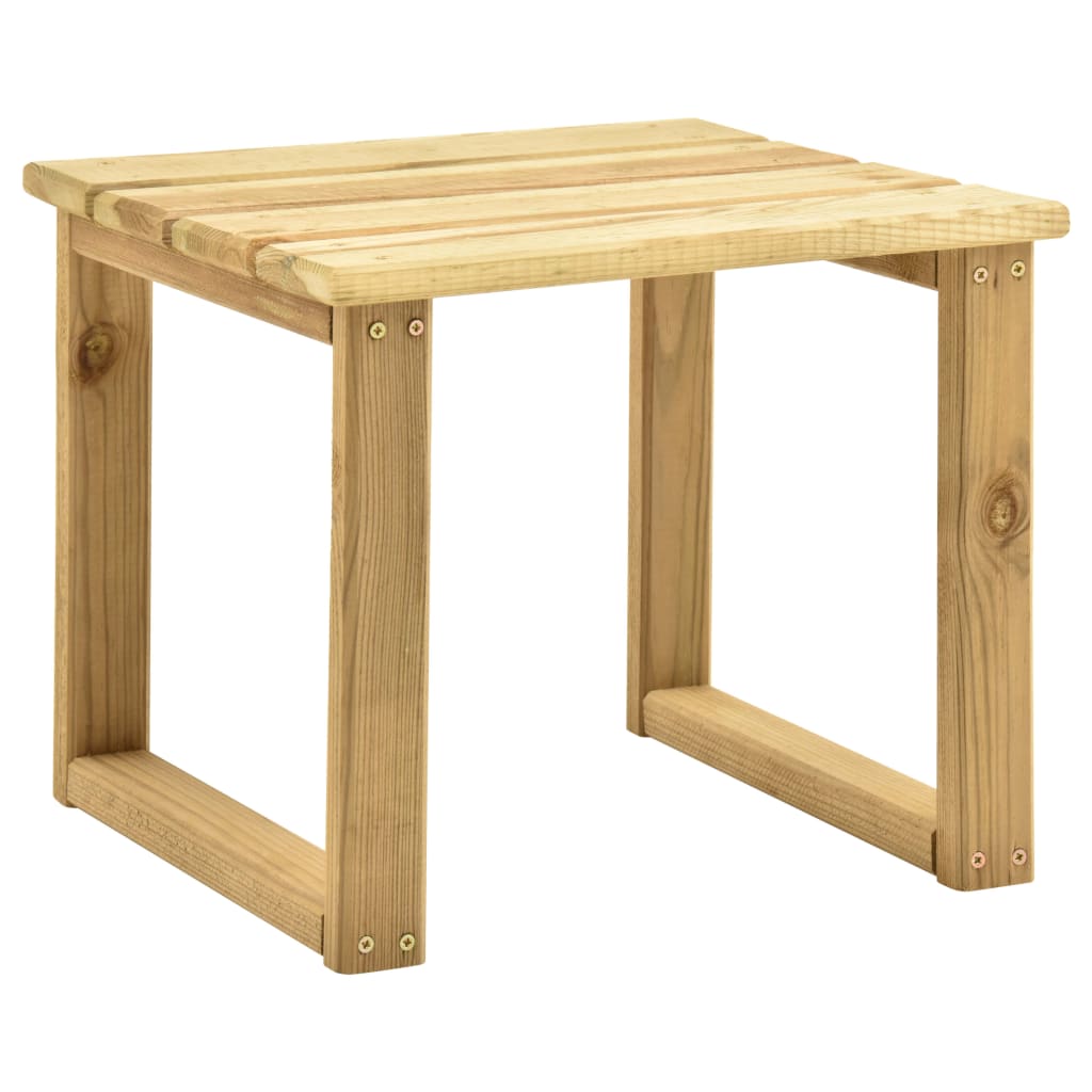vidaXL Lettino da Giardino con Tavolino Cuscino Legno Pino Impregnato