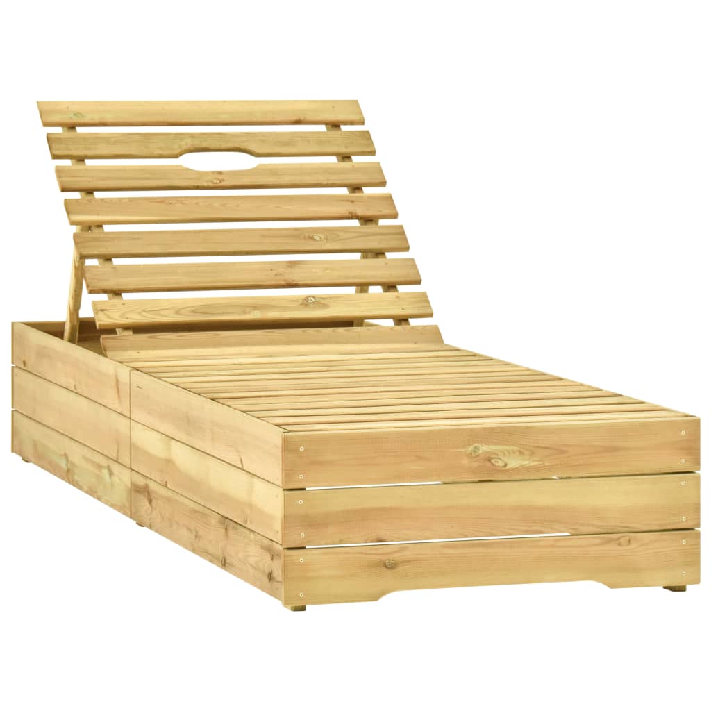 vidaXL Lettino da Giardino con Cuscino Antracite Legno Pino Impregnato