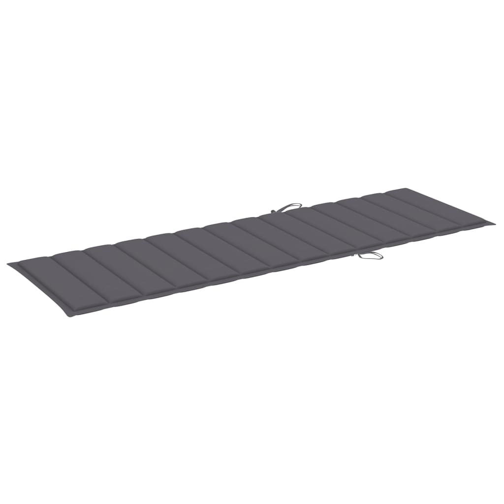 vidaXL Lettino da Giardino con Cuscino Antracite Legno Pino Impregnato