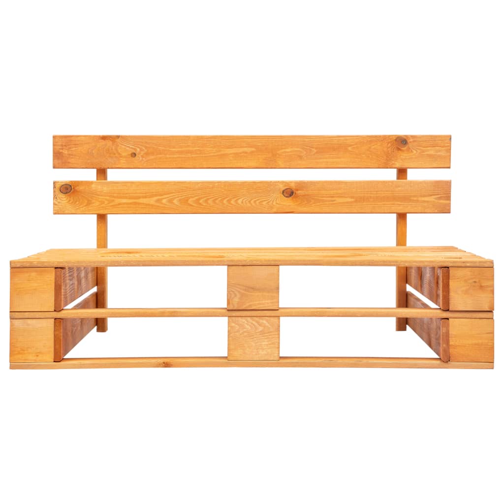 vidaXL Divano Centrale da Giardino Pallet Legno Pino Impregnato Ambra