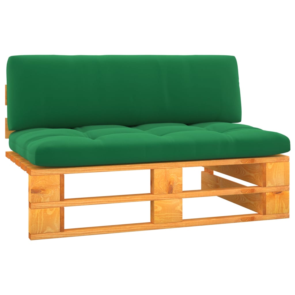 vidaXL Divano Centrale da Giardino Pallet Legno Pino Impregnato Ambra