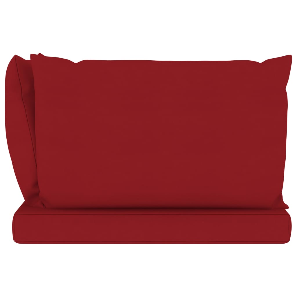vidaXL Divano da Giardino Pallet 2 Posti Cuscini Rosso Vino Legno Pino