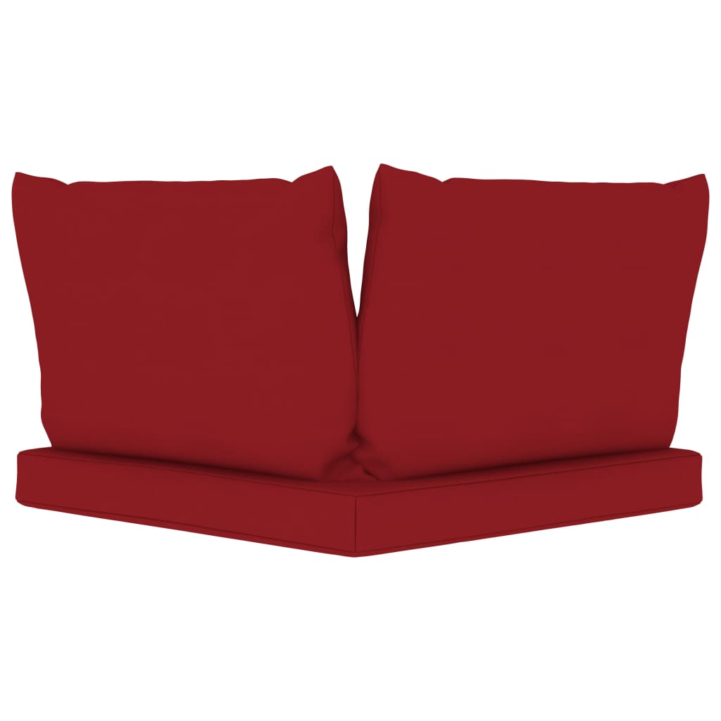 vidaXL Divano da Giardino Pallet 2 Posti Cuscini Rosso Vino Legno Pino