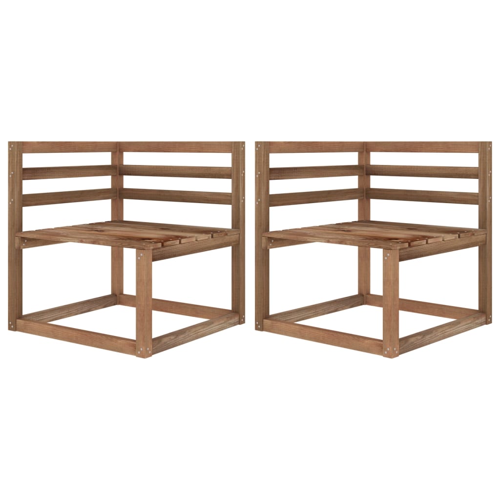 vidaXL Divano da Giardino Pallet 2 Posti Cuscini Rosso Vino Legno Pino