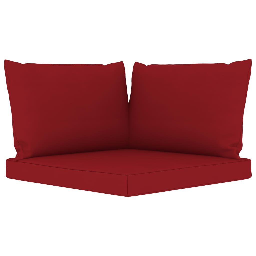 vidaXL Divano da Giardino Pallet 2 Posti Cuscini Rosso Vino Legno Pino