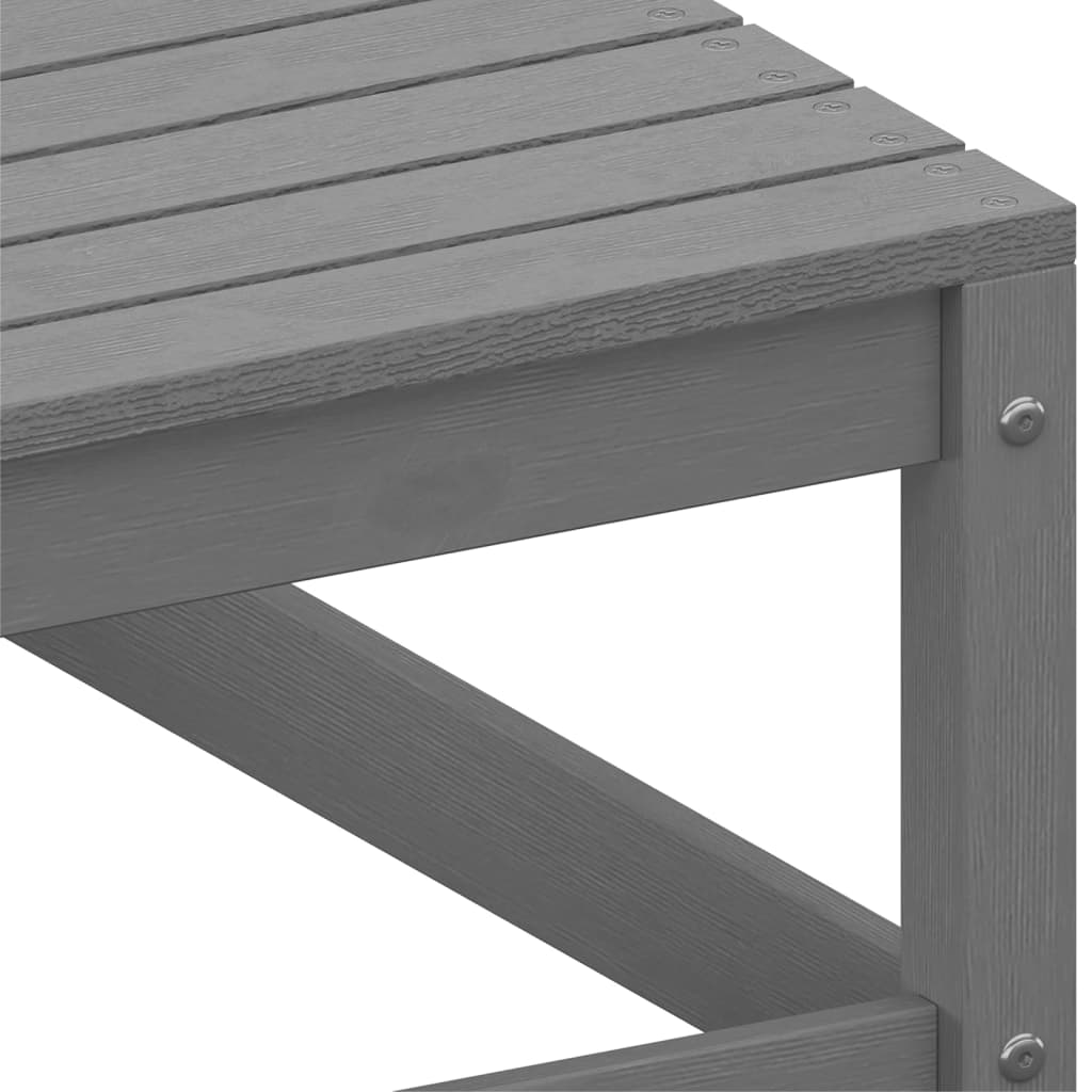vidaXL Divano da Giardino 2 Posti con Cuscini Grigio Massello di Pino