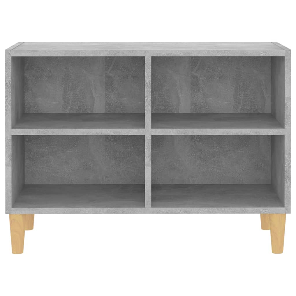 vidaXL Mobile TV con Gambe Legno Massello Grigio Cemento 69,5x30x50 cm