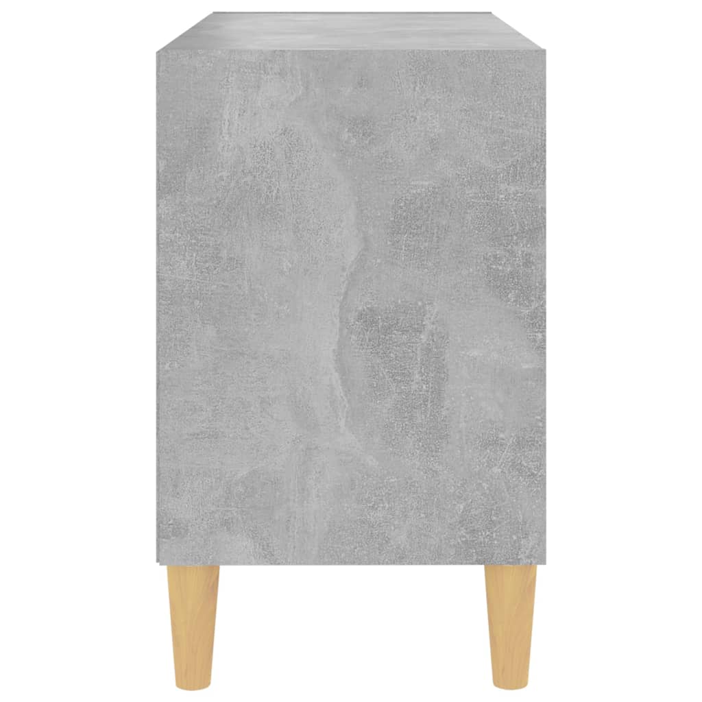 vidaXL Mobile TV con Gambe Legno Massello Grigio Cemento 69,5x30x50 cm