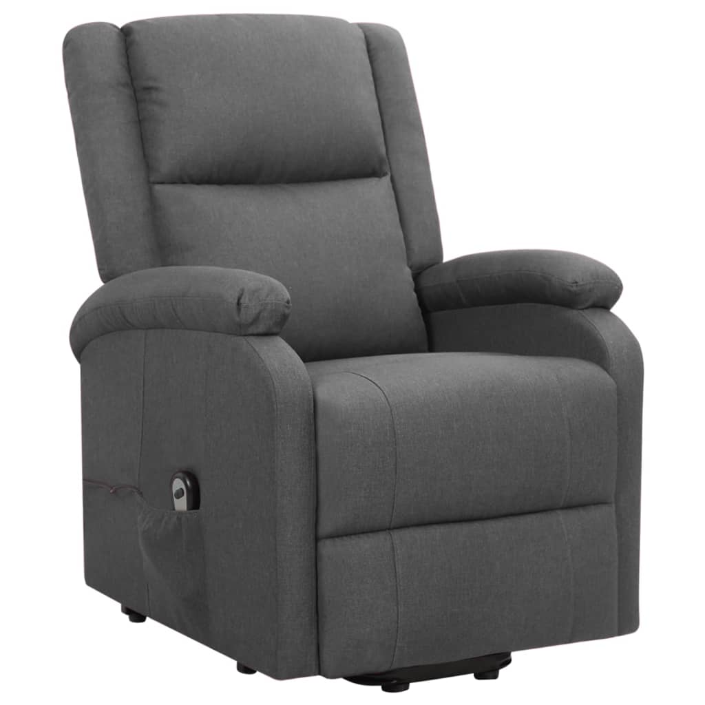 vidaXL Poltrona Alzapersona in Tessuto Grigio Scuro