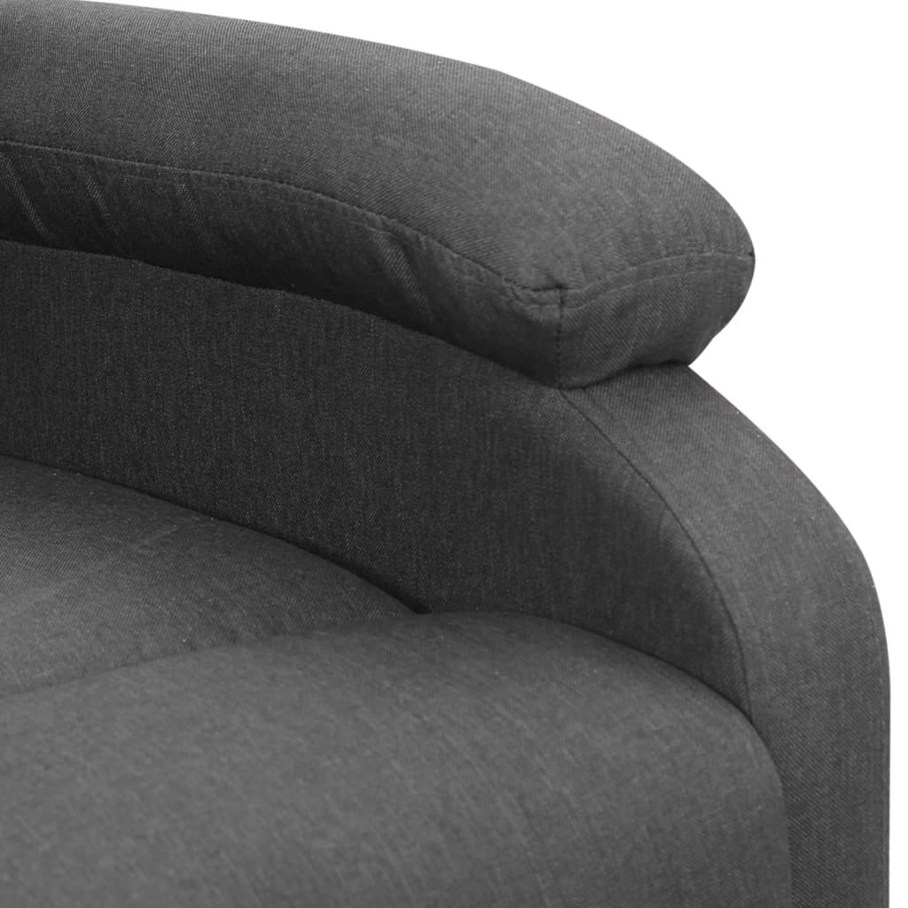 vidaXL Poltrona Alzapersona in Tessuto Grigio Scuro