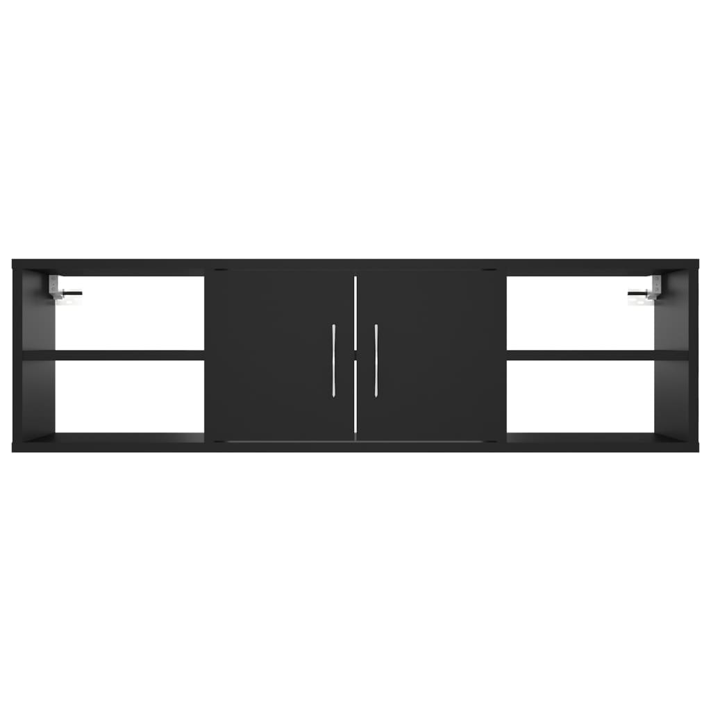 vidaXL Scaffale a Parete Nero 102x30x29 cm in Legno Multistrato