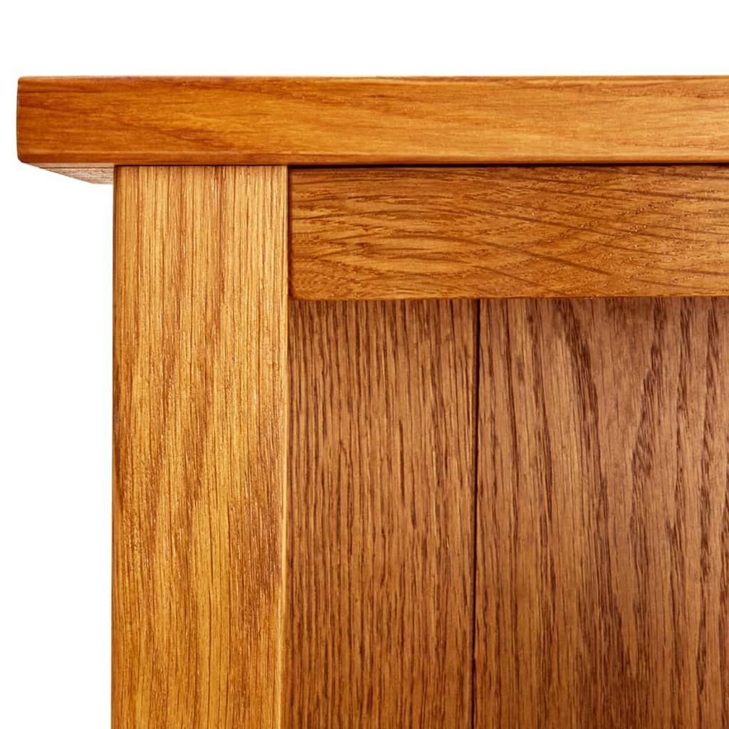 vidaXL Libreria a 5 Ripiani 45x22x140 cm in Legno Massello di Rovere