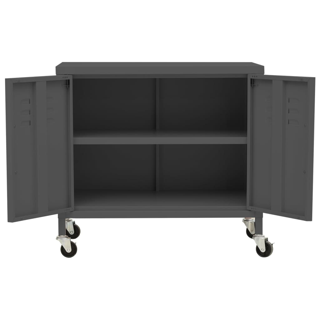 vidaXL Armadietto Antracite 60x35x56 cm in Acciaio