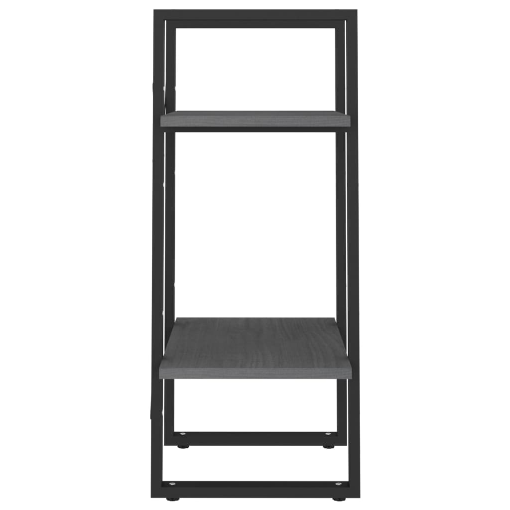 vidaXL Libreria a 2 Ripiani Grigia 40x30x70 cm in Massello di Pino