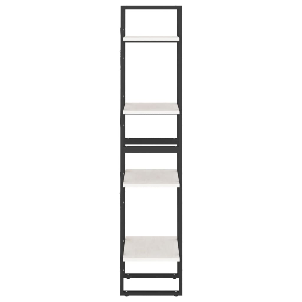 vidaXL Libreria a 4 Ripiani Bianca 40x30x140 cm in Massello di Pino