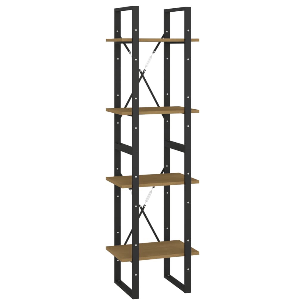 vidaXL Libreria a 4 Ripiani 40x30x140 cm in Legno Massello di Pino VIDAXL