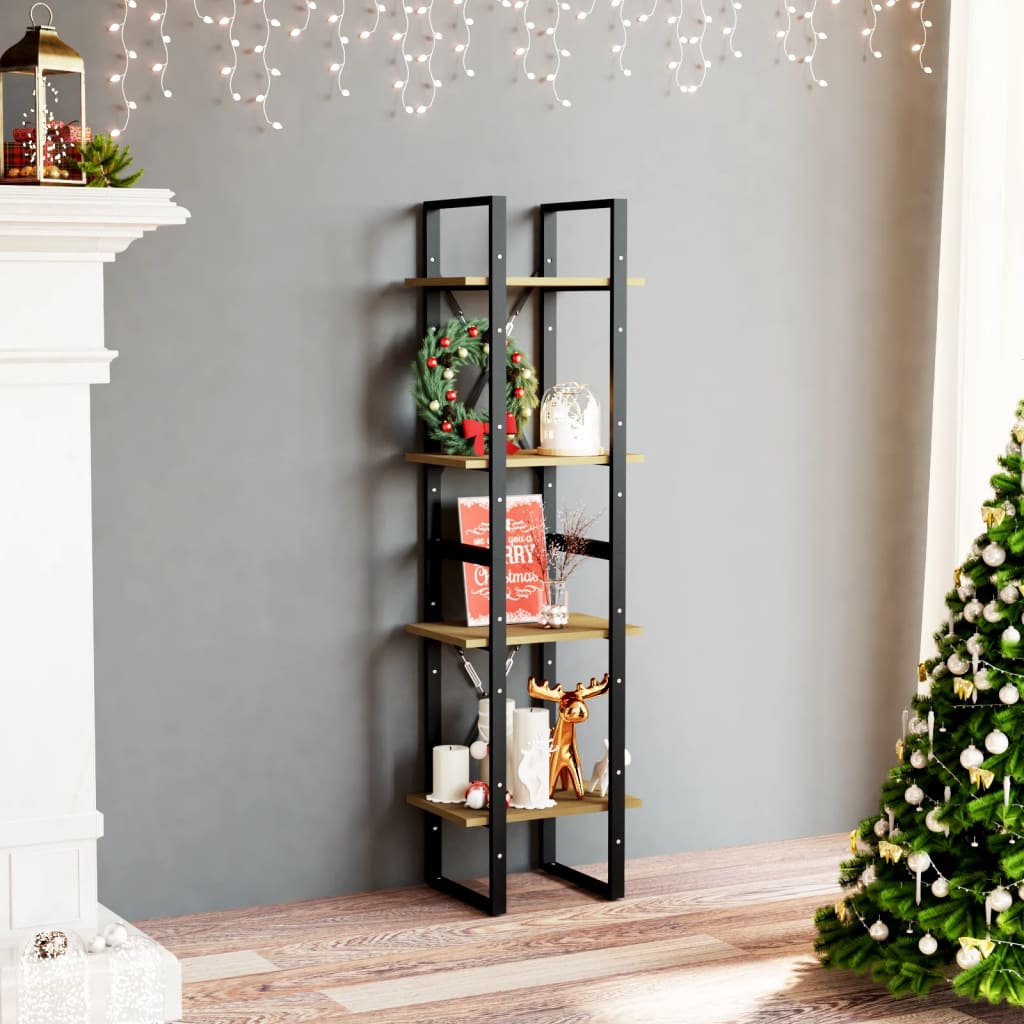 vidaXL Libreria a 4 Ripiani 40x30x140 cm in Legno Massello di Pino VIDAXL