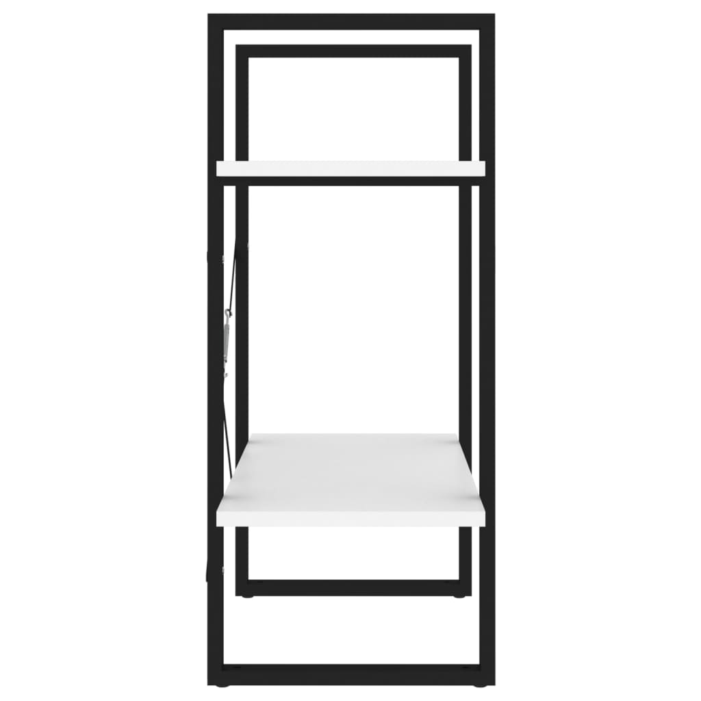 vidaXL Libreria a 2 Ripiani Bianca 60x30x70 cm in Legno Multistrato