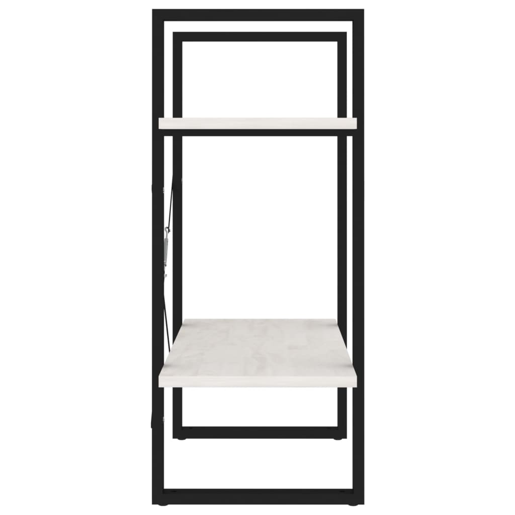 vidaXL Libreria a 2 Ripiani Bianca 60x30x70 cm in Massello di Pino