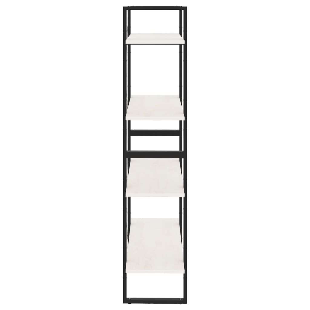 vidaXL Libreria a 4 Ripiani Bianca 80x30x140 cm in Massello di Pino