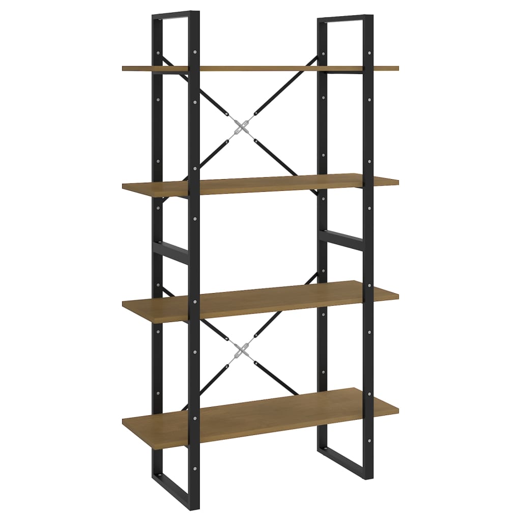 vidaXL Libreria a 4 Ripiani 80x30x140 cm in Legno Massello di Pino VIDAXL